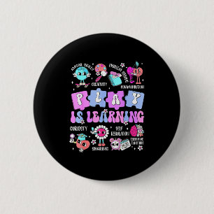 Spelen is leren leraar eerste schooldag terug ronde button 5,7 cm