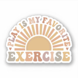 Spelen is mijn favoriete oefening, fysiotherapie P Sticker