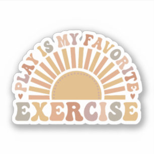 Spelen is mijn favoriete oefening, fysiotherapie P Sticker