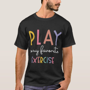Spelen is mijn favoriete schattige kinderfysiother t-shirt