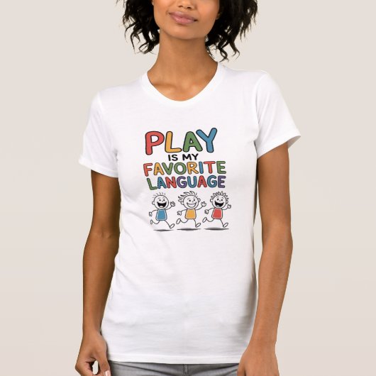 Spelen is mijn favoriete taal t-shirt (Voorkant)