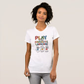 Spelen is mijn favoriete taal t-shirt (Voorkant volledig)