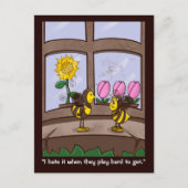 Spelen is moeilijk te krijgen briefkaart (Voorkant)