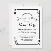 Spelen Kaart Ace of Spades Vegas Afstuderen Uitnod (Voorkant)