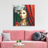 Spelen Kaart elementen, kleding ontwerp, Mode Canvas Afdruk (Insitu (Woonkamer))