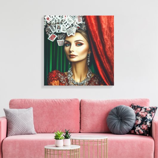 Spelen Kaart elementen, kleding ontwerp, Mode Canvas Afdruk (Insitu (Woonkamer))