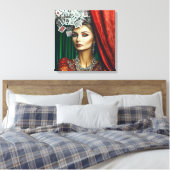 Spelen Kaart elementen, kleding ontwerp, Mode Canvas Afdruk (Insitu (Slaapkamer))