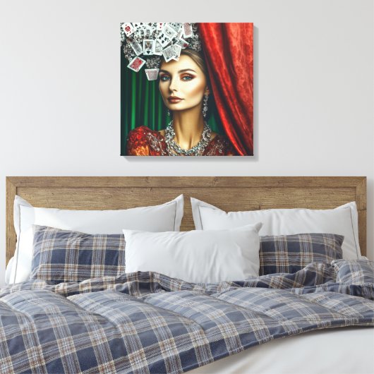 Spelen Kaart elementen, kleding ontwerp, Mode Canvas Afdruk (Insitu (Slaapkamer))