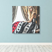 Spelen Kaart elementen, kleding ontwerp, Mode Canvas Afdruk (Insitu (Houten vloer))