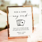 Spelen Kaart gastenboek, bruiloft gastenboek teken Poster