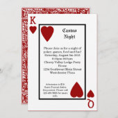 Spelen Kaart King / Queen Gepersonaliseerde uitnod (Voorkant / Achterkant)