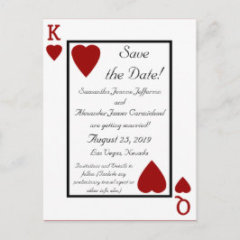 Spelen Kaart King / Queen Save the Date Briefkaart