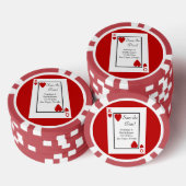 Spelen Kaart King / Queen Save the Date Favor Pokerchips (Opstapeling)
