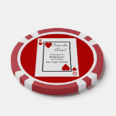 Spelen Kaart King / Queen Save the Date Favor Pokerchips (Enkel)