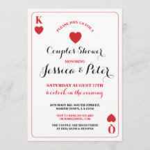 Spelen Kaart Koppels King Queen Las Vegas Uitnodig