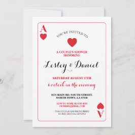 Spelen Kaart Koppels Verloving Ace Vegas Uitnodige