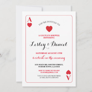 Spelen Kaart Koppels Verloving Ace Vegas Uitnodige