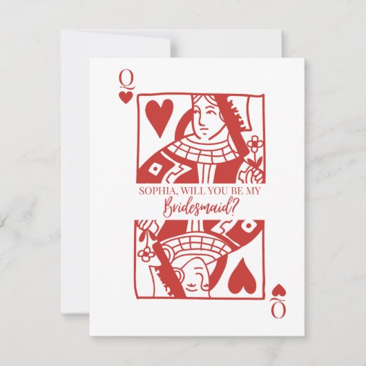 Spelen Kaart Las Vegas bruidsmeisje voorstel Kaart Notitiekaartje (Voorkant)