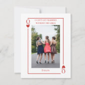 Spelen Kaart Las Vegas bruidsmeisje voorstel Kaart Notitiekaartje (Achterkant)