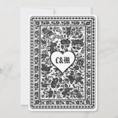 Spelen Kaart Las Vegas Casino Bruiloft Monogram (Achterkant)