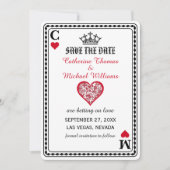 Spelen Kaart Las Vegas Casino Bruiloft Monogram (Voorkant)