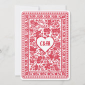 Spelen Kaart Las Vegas Casino Bruiloft Monogram (Achterkant)