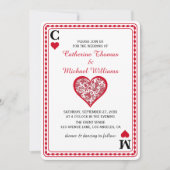 Spelen Kaart Las Vegas Casino Bruiloft Monogrammed (Voorkant)