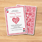 Spelen Kaart Las Vegas Casino Bruiloft Monogrammed