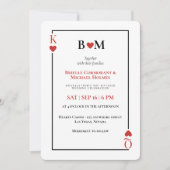 Spelen Kaart Las Vegas Casino bruiloft uitnodiging (Voorkant)