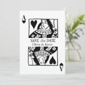 Spelen Kaart Las Vegas Save the Date Bruiloft (Staand voorkant)