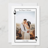 Spelen Kaart Las Vegas Save the Date Bruiloft (Achterkant)