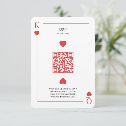 Spelen Kaart Las Vegas Wedding QR-code (Staand voorkant)