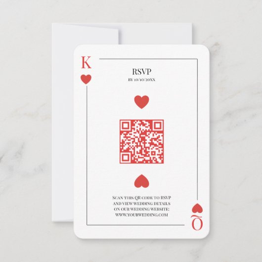Spelen Kaart Las Vegas Wedding QR-code (Voorkant)