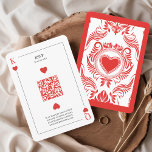 Spelen Kaart Las Vegas Wedding QR-code<br><div class="desc">Zet de toon voor uw Vegas-thema bruiloft met onze aangepaste RSVP-kaarten ontworpen om te kijken als klassieke speelkaarten! Deze unieke en stijlvolle kaarten zijn een leuke en creatieve manier om uw gasten uit te nodigen om deel uit te maken van uw speciale dag terwijl u de opwinding van een Las...</div>