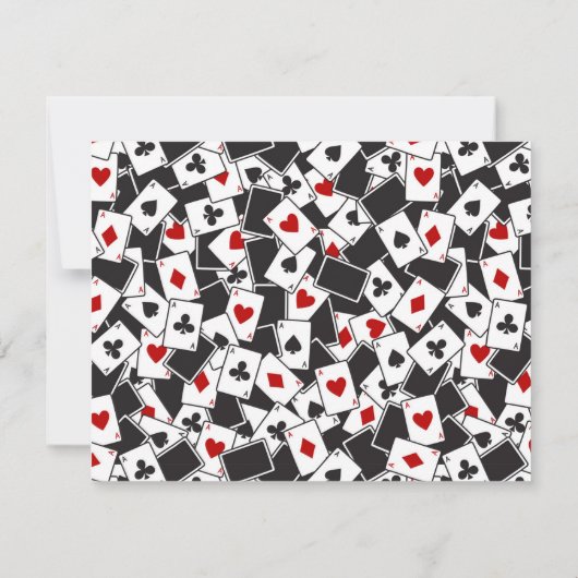 Spelen Kaart Pattern Casino Thema Notitiekaarten Notitiekaartje (Achterkant)