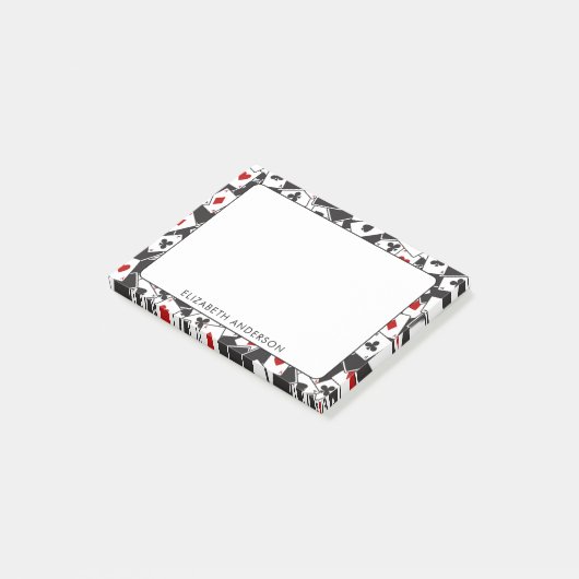 Spelen Kaart Pattern Casino Thema Post-it Post-it® Notes (Schuin)