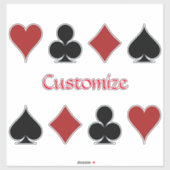 Spelen Kaart Suits Thunder_Cove Sticker (Vel)