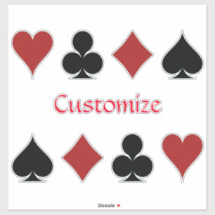 Spelen Kaart Suits Thunder_Cove Sticker