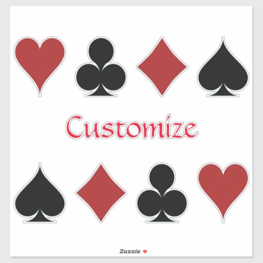 Spelen Kaart Suits Thunder_Cove Sticker (Vel)