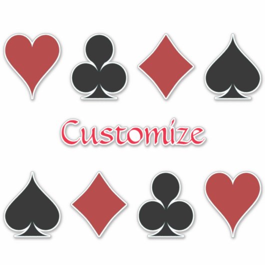 Spelen Kaart Suits Thunder_Cove Sticker (Voorkant)