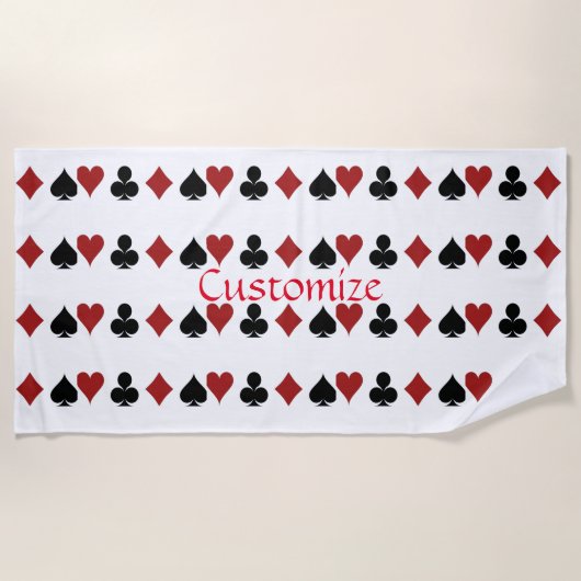 Spelen Kaart Suits Thunder_Cove Strandlaken (Voorkant)