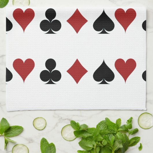 Spelen Kaart Suits Thunder_Cove Theedoek (Gevouwen)