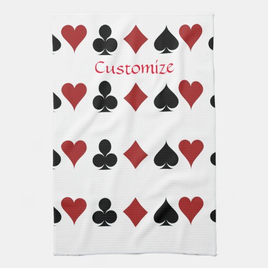 Spelen Kaart Suits Thunder_Cove Theedoek (Verticaal)