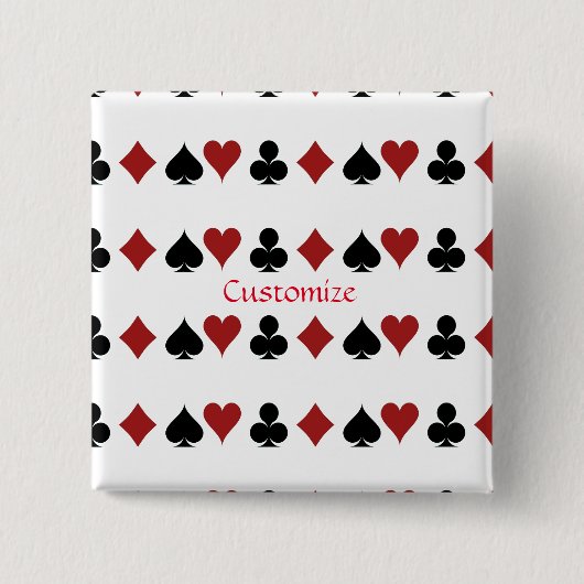 Spelen Kaart Suits Thunder_Cove Vierkante Button 5,1 Cm (Voorkant)