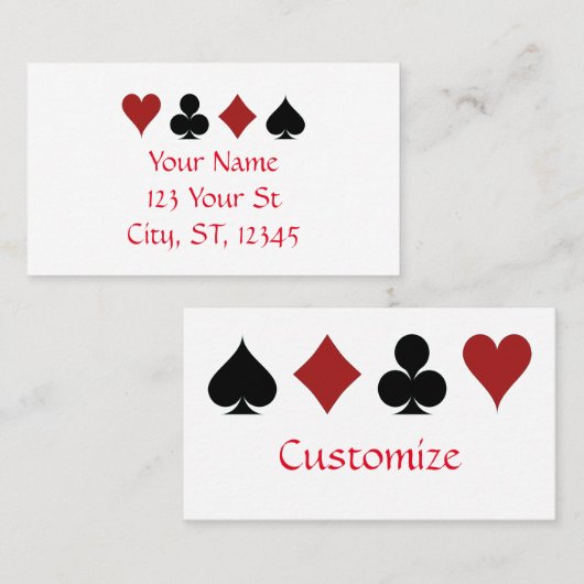 Spelen Kaart Suits Thunder_Cove Visitekaartje (Voorkant / Achterkant)