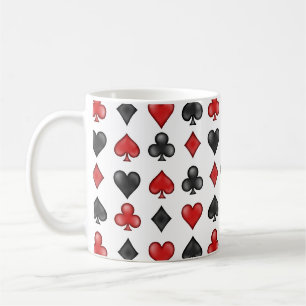 Spelen Kaart Symbolen - Witte Koffie Mok