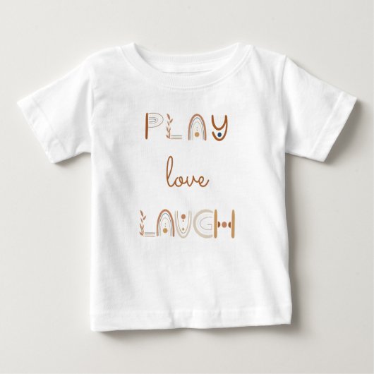 Spelen Liefde Lach baby T-shirt (Voorkant)