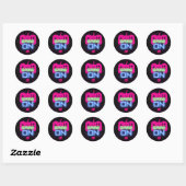 Spelen maar  ronde sticker (Vel)