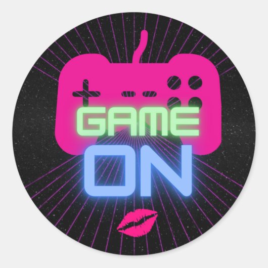 Spelen maar  ronde sticker (Voorkant)