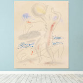 Spelen met een Bal Canvas Afdruk (Insitu (Houten vloer))